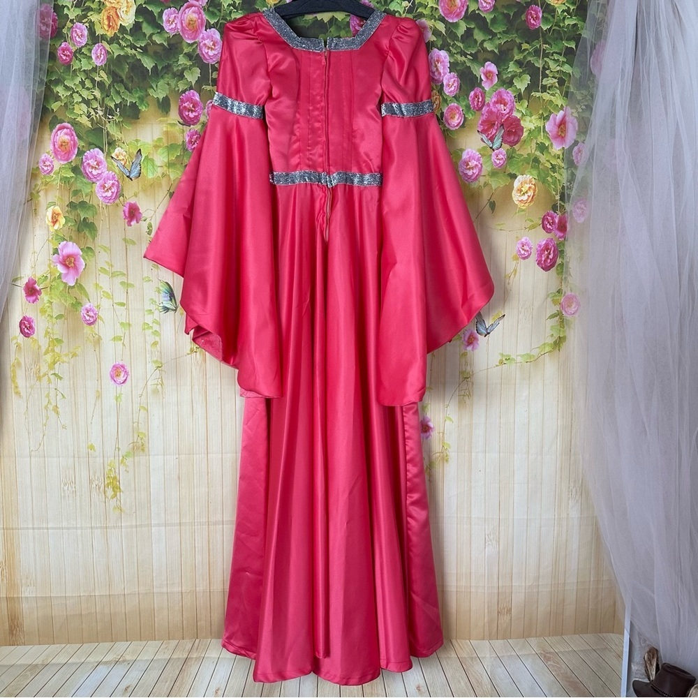 VINTAGE Pink Handmade Renaissance Dress - Picture 2 of 15